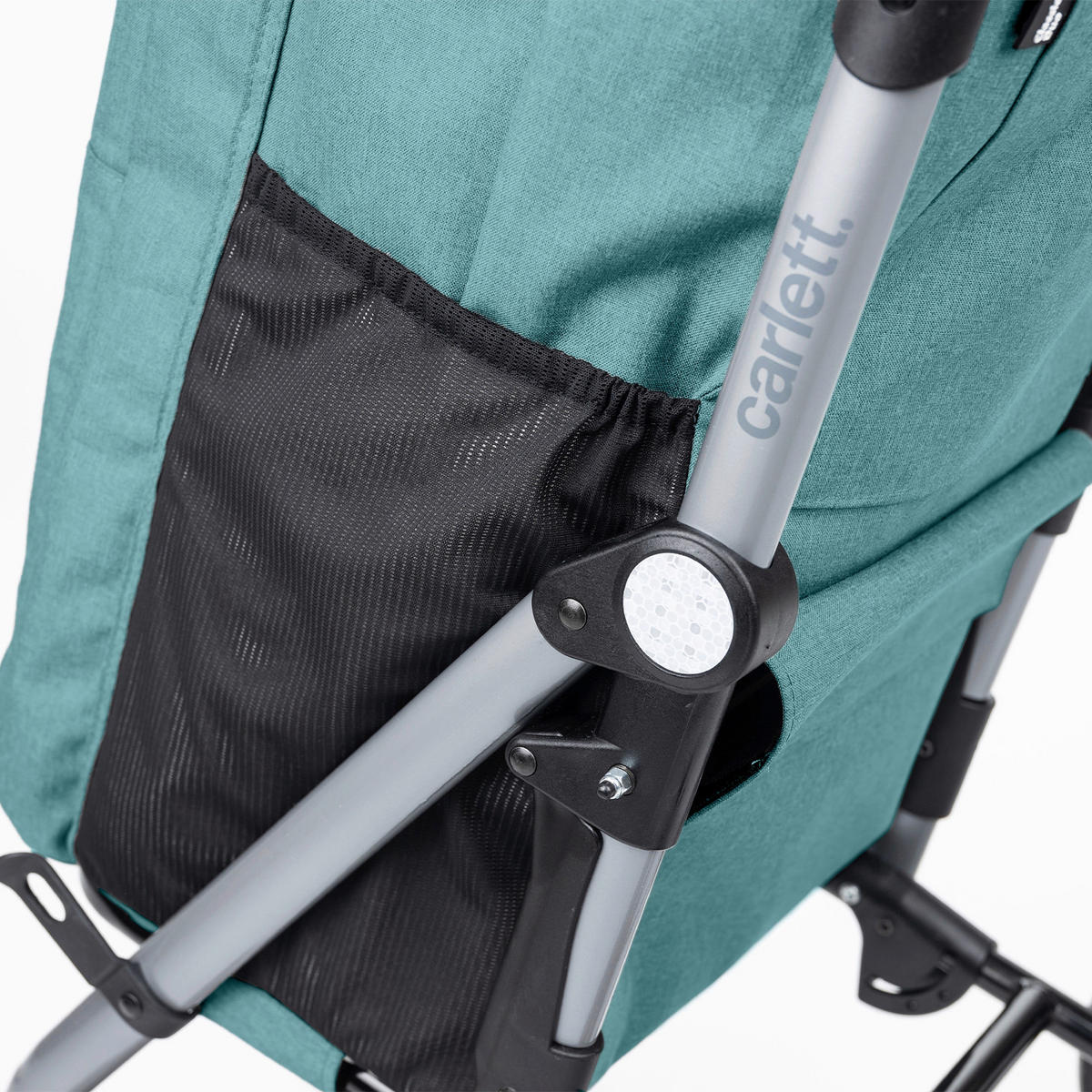 EINKAUFSTROLLEY  - Silberfarben/Mintgrün, Trend, Textil/Metall (42/102/62cm) - Milino