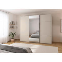 SCHWEBETÜRENSCHRANK  in Champagner  - Champagner/Alufarben, KONVENTIONELL, Glas/Holzwerkstoff (301/223/68cm) - Novel