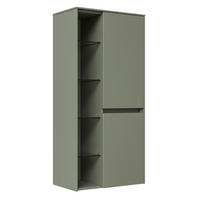 MIDISCHRANK 37/121/33 cm  - Schilfgrün, Design, Glas/Holzwerkstoff (37/121/33cm) - Sadena