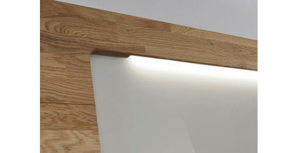 BETTANLAGE in Eichefarben, Champagner - Champagner/Eichefarben, KONVENTIONELL, Glas/Holz (180/200cm) - Dieter Knoll