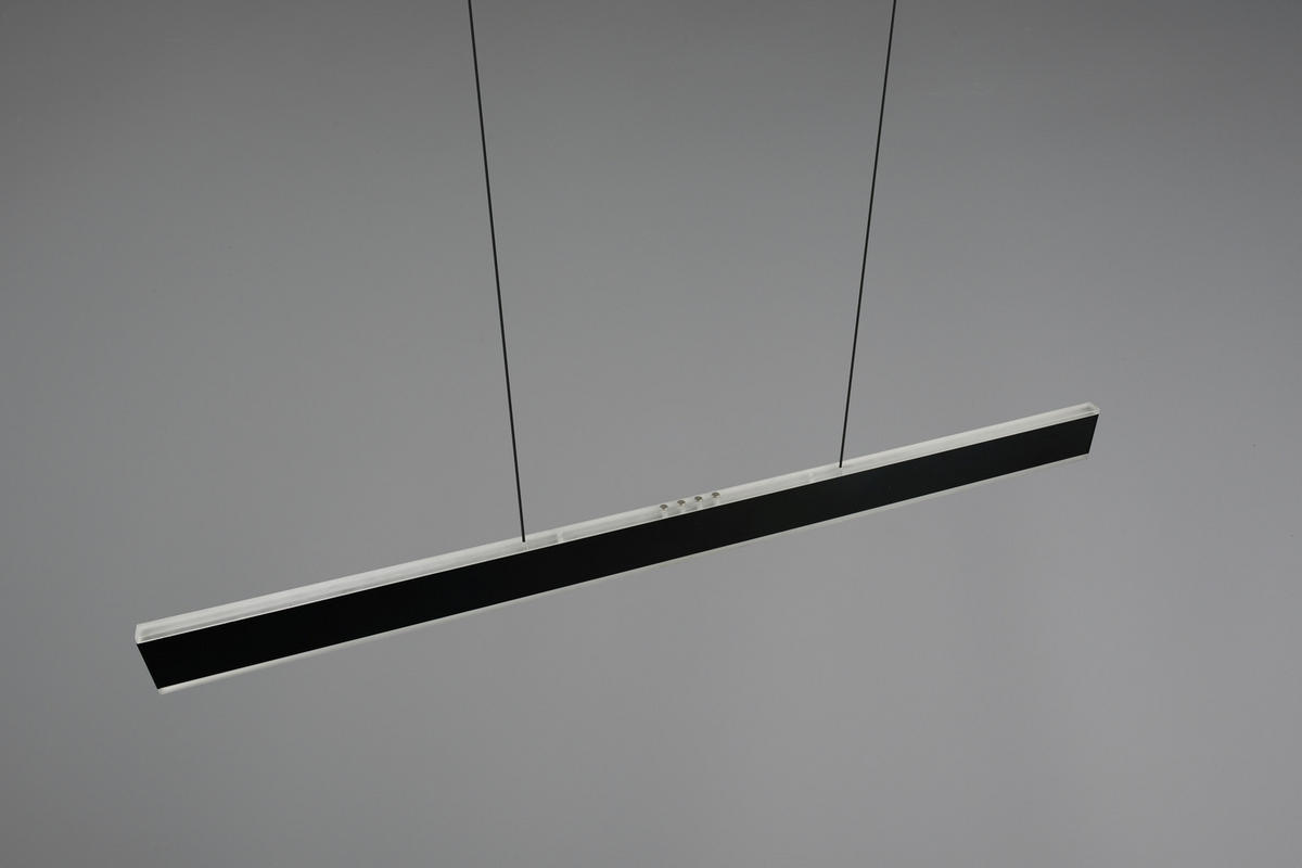 LED-HÄNGELEUCHTE Croom 120/10/60-180 cm   - Schwarz/Weiß, Design, Kunststoff/Metall (120/10/60-180cm) - Trio Leuchten