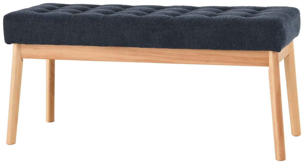 ŠATNÍ LAVICE, 100/48/36 cm - barvy dubu/tmavě modrá, Design, dřevo/textil (100/48/36cm) - MID.YOU