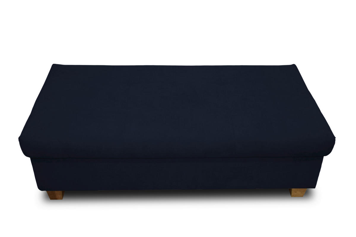 HOCKER Mikrofaser Blau  - Blau, KONVENTIONELL, Holz/Textil (131/42/61cm) - MID.YOU