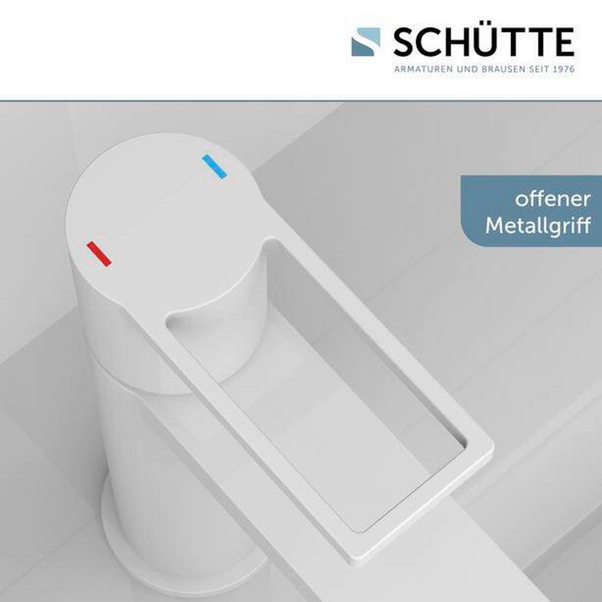 WASCHTISCHARMATUR 5/18/18 cm  - Weiß, Basics, Metall (5/18/18cm) - Schütte