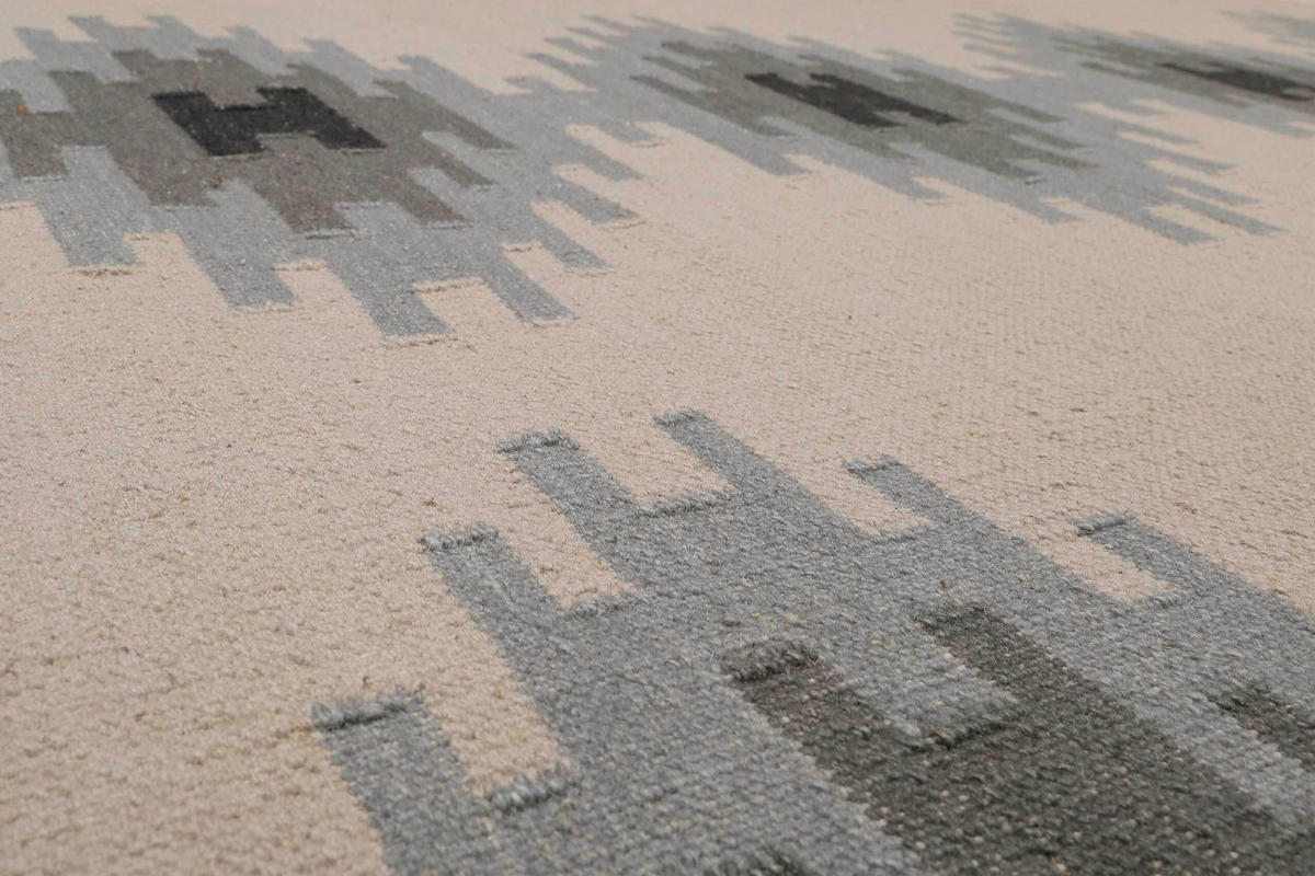 HANDWEBTEPPICH 160/230 cm Belle Creme, Grau  - Creme/Grau, KONVENTIONELL, Textil (160/230cm)