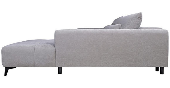 ECKSOFA  in Chenille Hellgrau  279/222 cm  - Hellgrau/Schwarz, KONVENTIONELL, Kunststoff/Textil (279/222cm) - Hom`in
