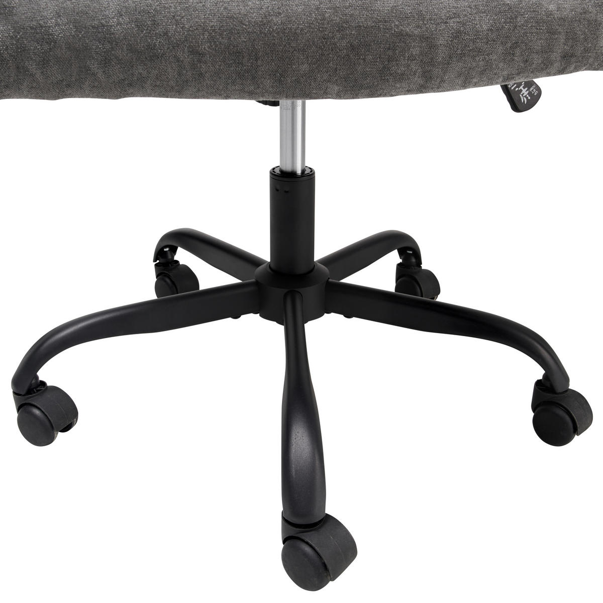 OTOČNÁ ŽIDLE, žinylka, šedá - šedá/černá, Lifestyle, kov/dřevo (62/99-107/65cm) - MID.YOU