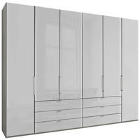 FALTTÜRENSCHRANK in Grau, Weiss  - Chromfarben/Weiss, Konventionell, Glas/Holzwerkstoff (300/216/58cm) - Dieter Knoll