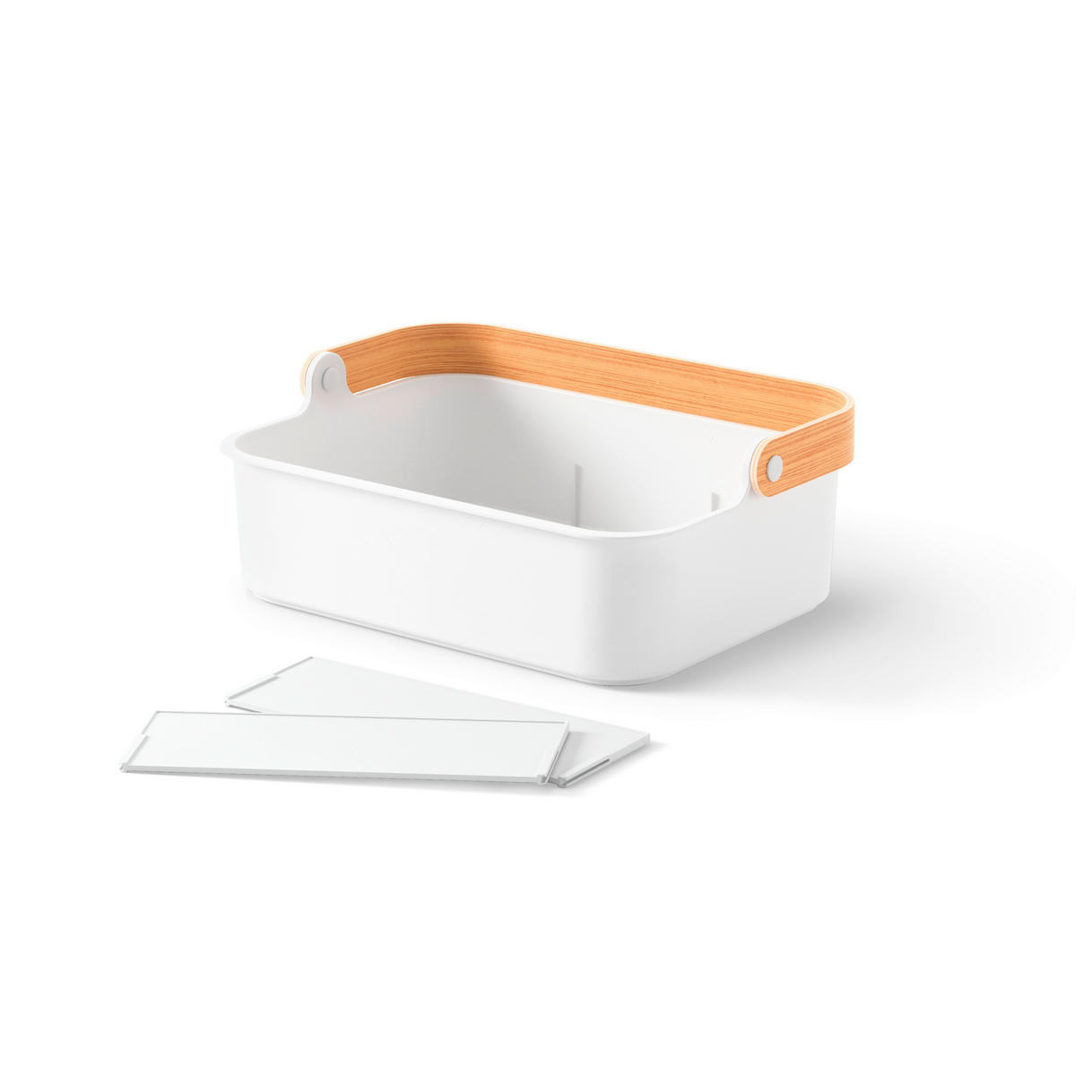 ORGANIZATOR  BELLWOOD 35/26/13 cm                  - bela/naravne barve, Basics, umetna masa/les (35/26/13cm) - Umbra