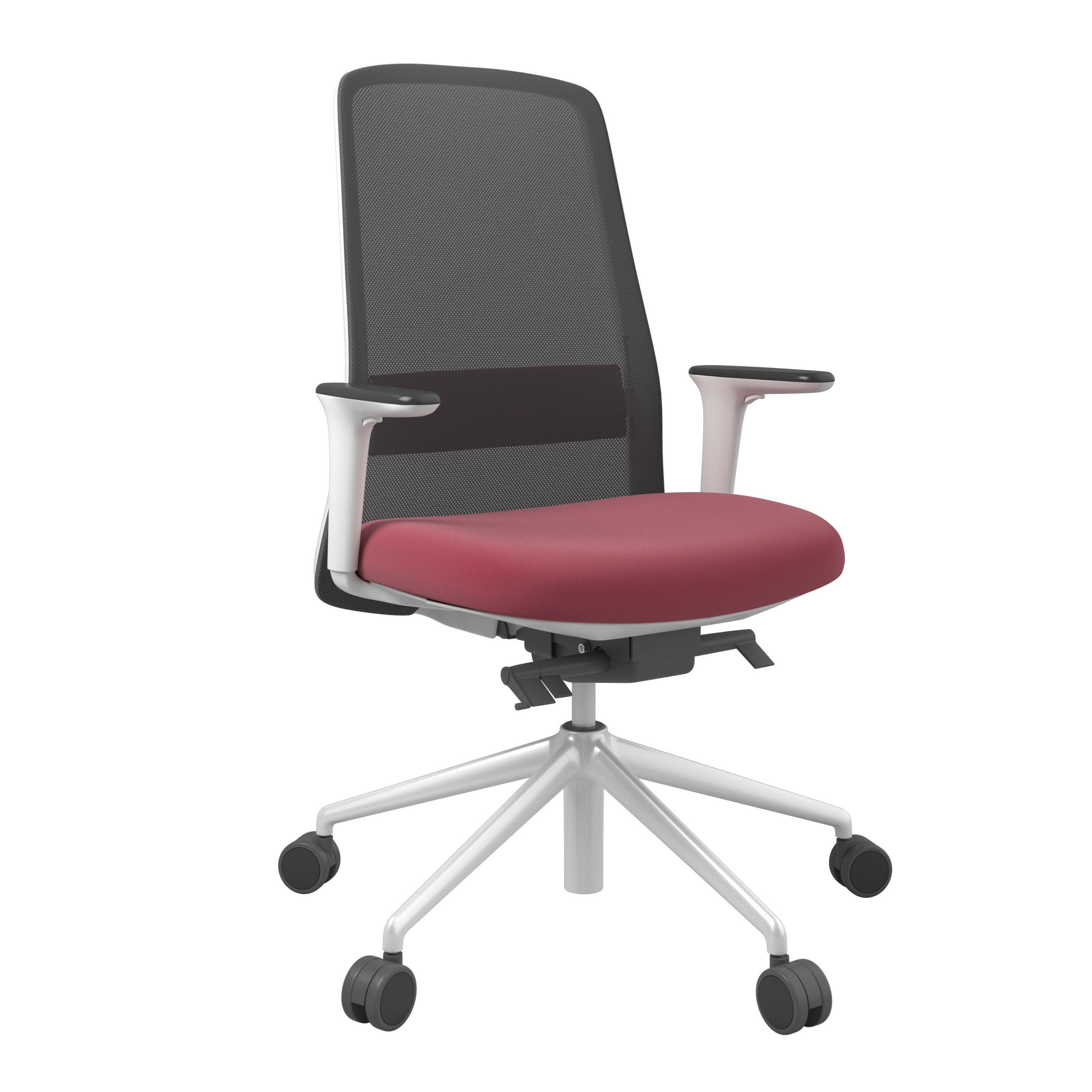 XXXLutz Drehstuhl Schwarz, Weiß, 70x103-115x70 cm
