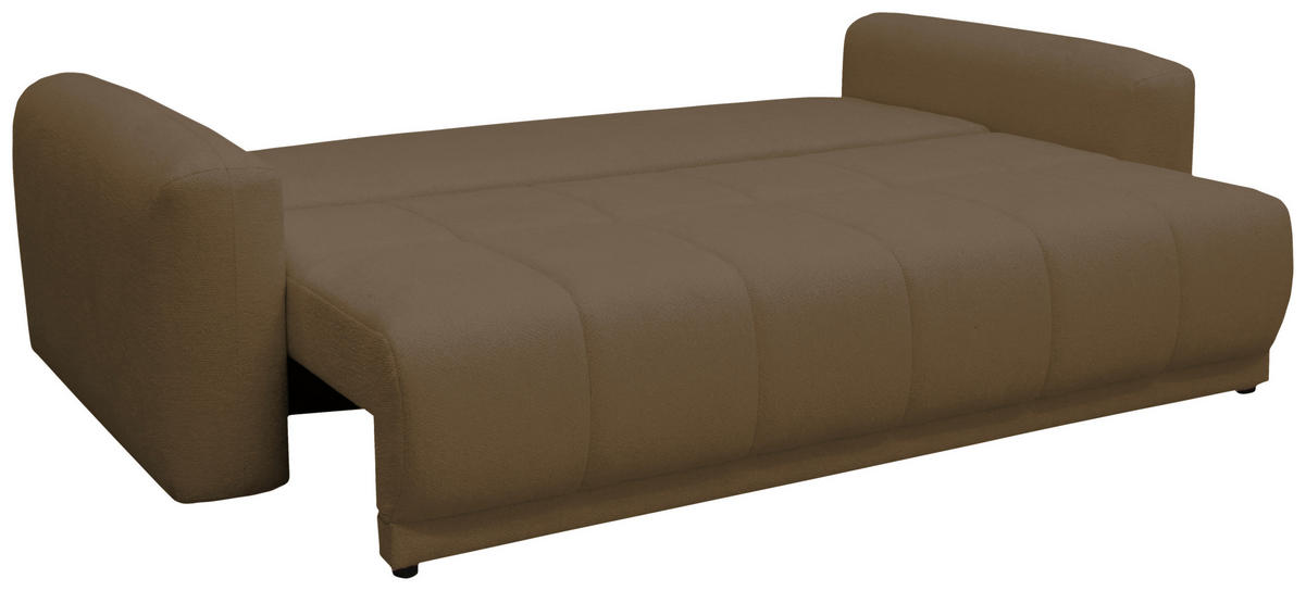 SCHLAFSOFA in Braun  - Schwarz/Braun, Design, Holz/Textil (245/90/117cm) - MID.YOU