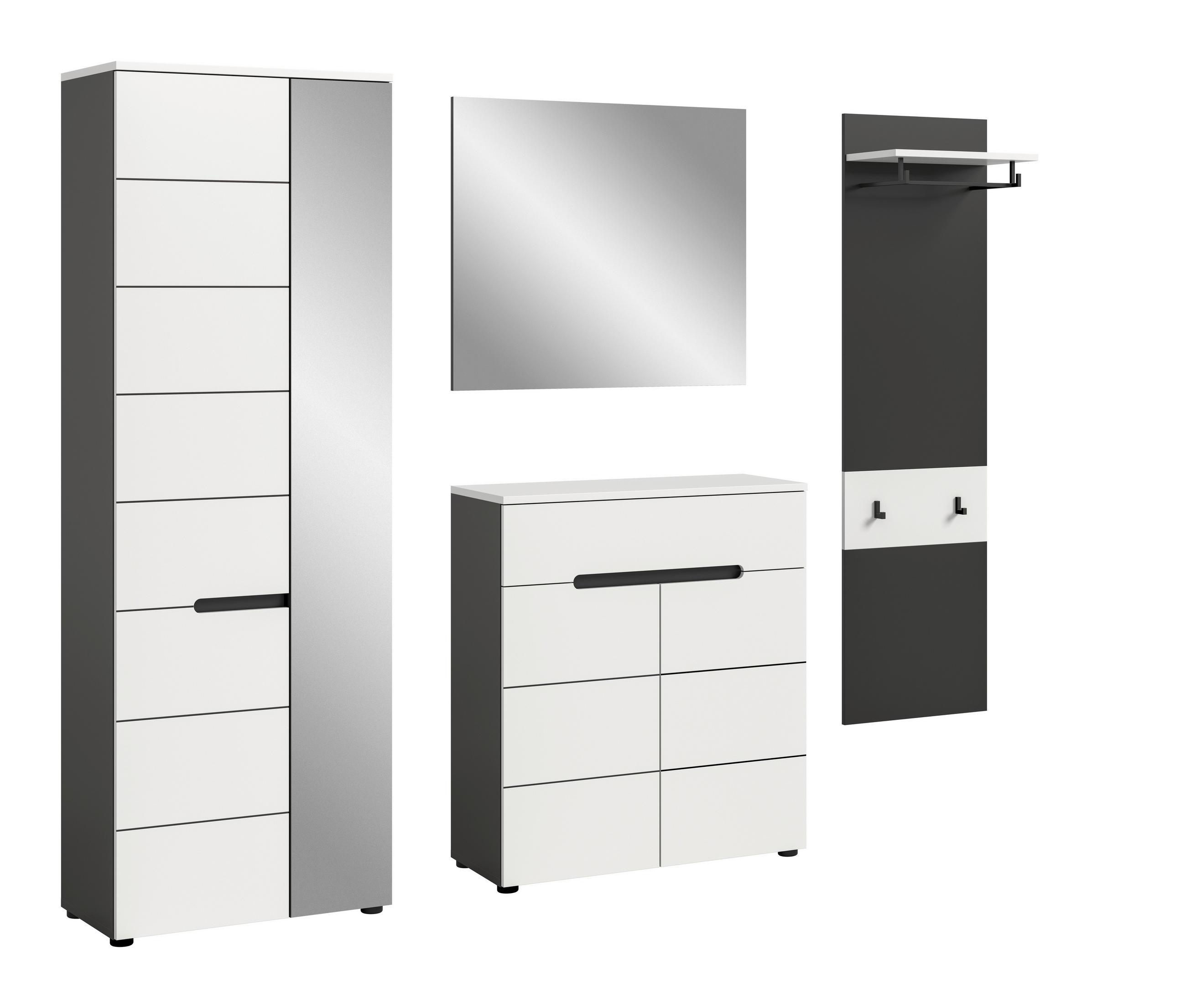 HALLM&Ouml;BEL 4 delar i 220/190/37 cm vit 190/220/37 cm