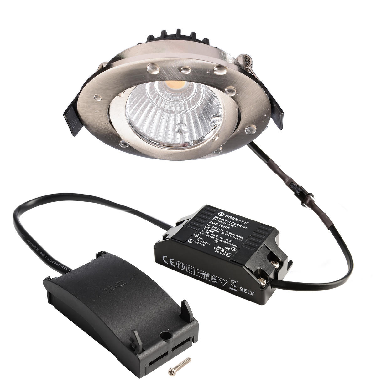 LED-EINBAUSPOT 8,2/8,2/4,1 cm   - Nickelfarben, KONVENTIONELL, Metall (8,2/8,2/4,1cm)