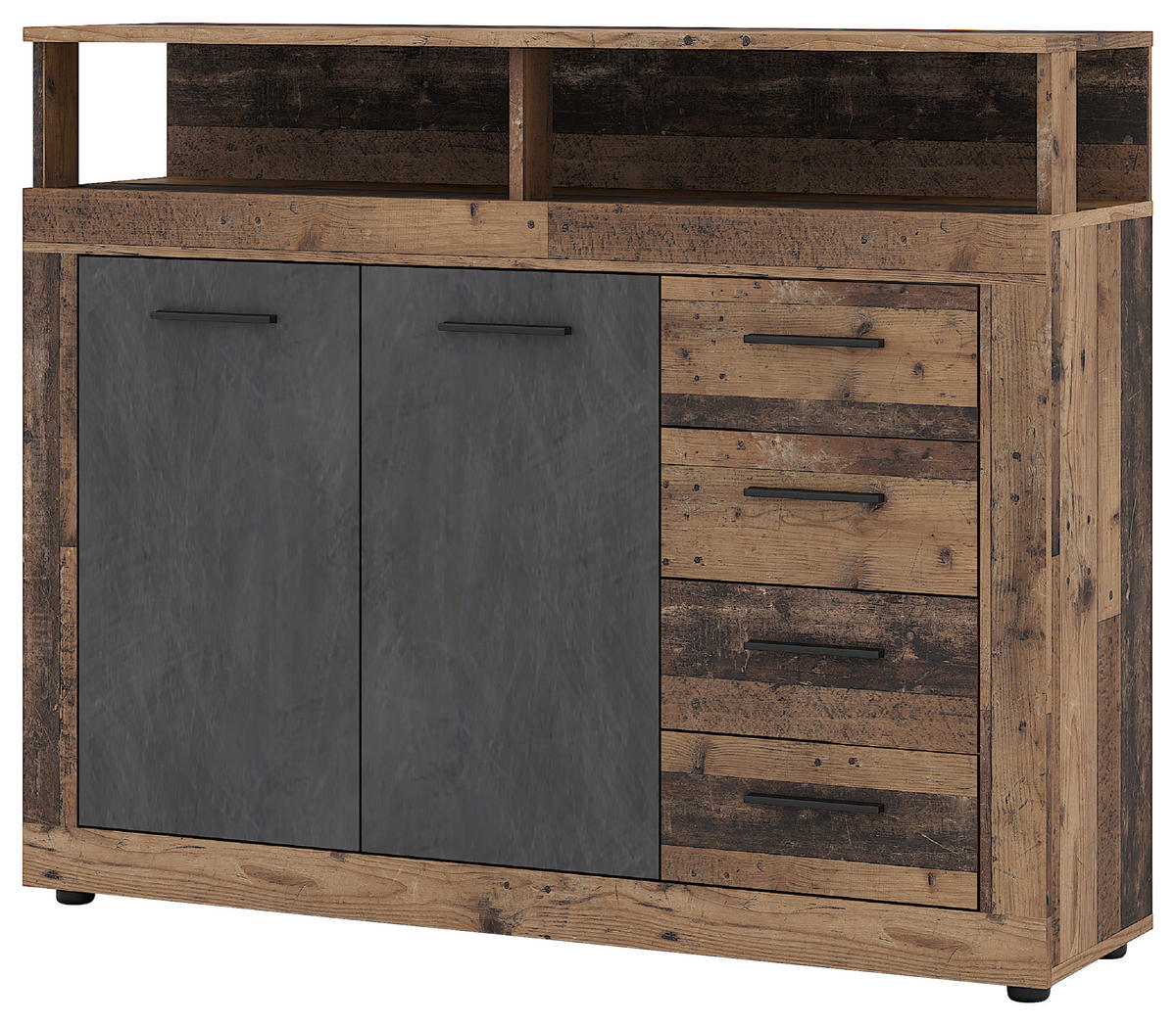 KOMMODE  in 119,5/96,8/32 cm  - Alteiche/Anthrazit, Design, Holzwerkstoff/Kunststoff (119,5/96,8/32cm) - MID.YOU