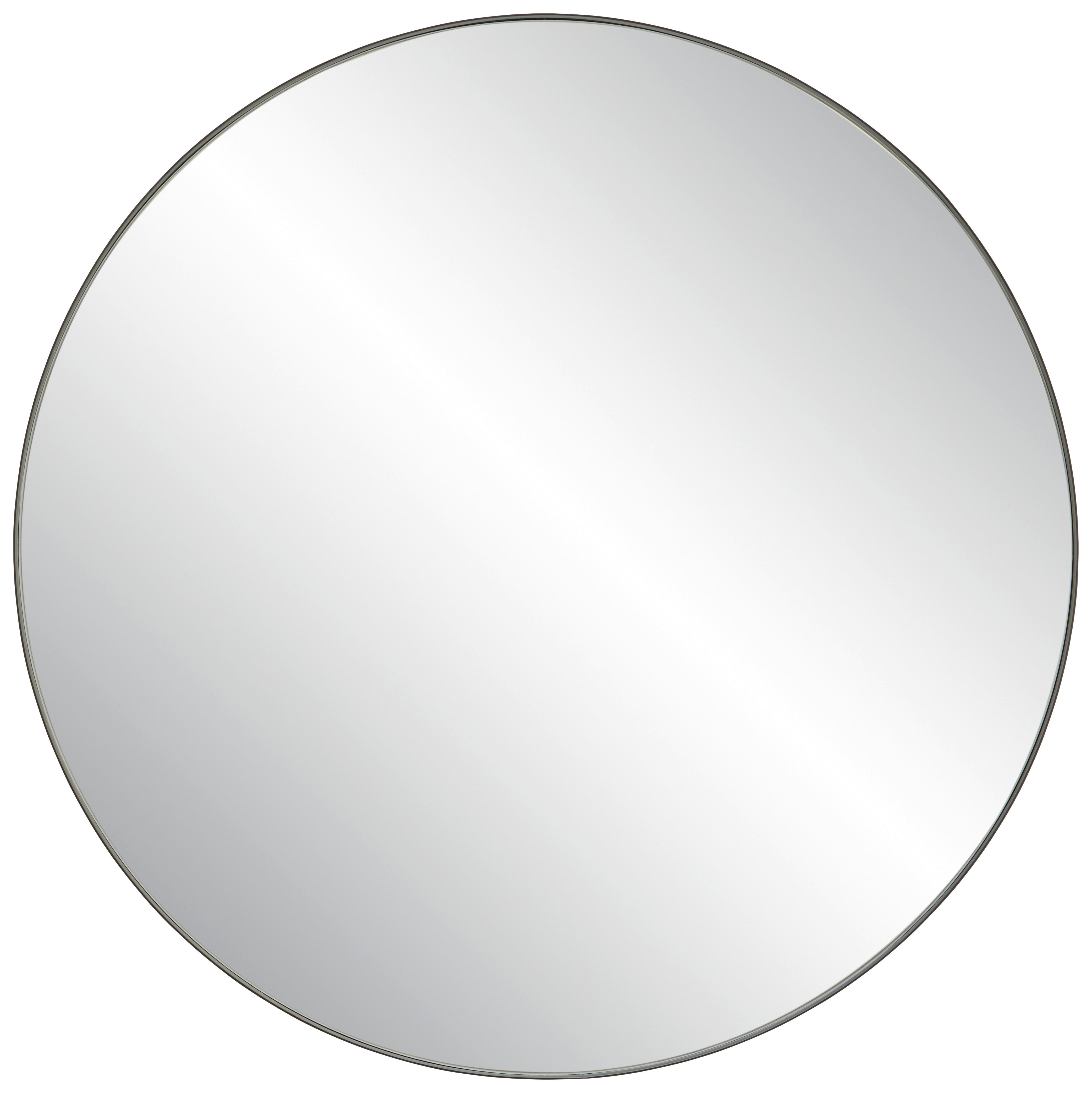 STENSKO OGLEDALO, 80/80/3,5 cm steklo  - črna, Trend, kovina/steklo (80/80/3,5cm) - Xora