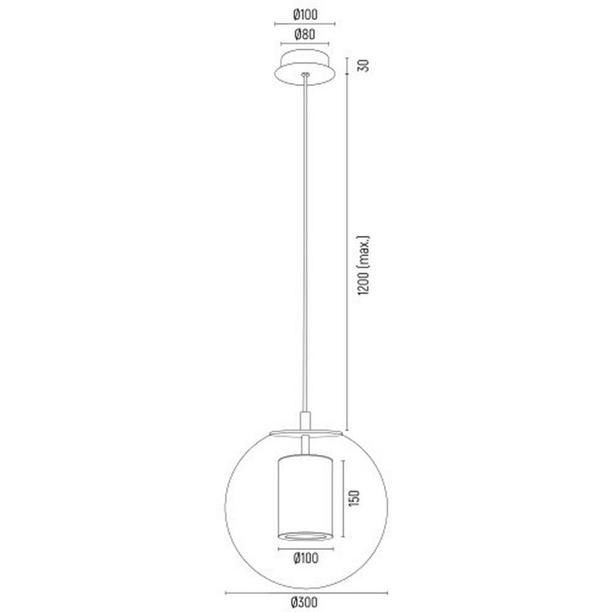 HÄNGELEUCHTE HAMPTON 153/30/30 cm   - Transparent/Messingfarben, KONVENTIONELL, Glas/Metall (153/30/30cm)