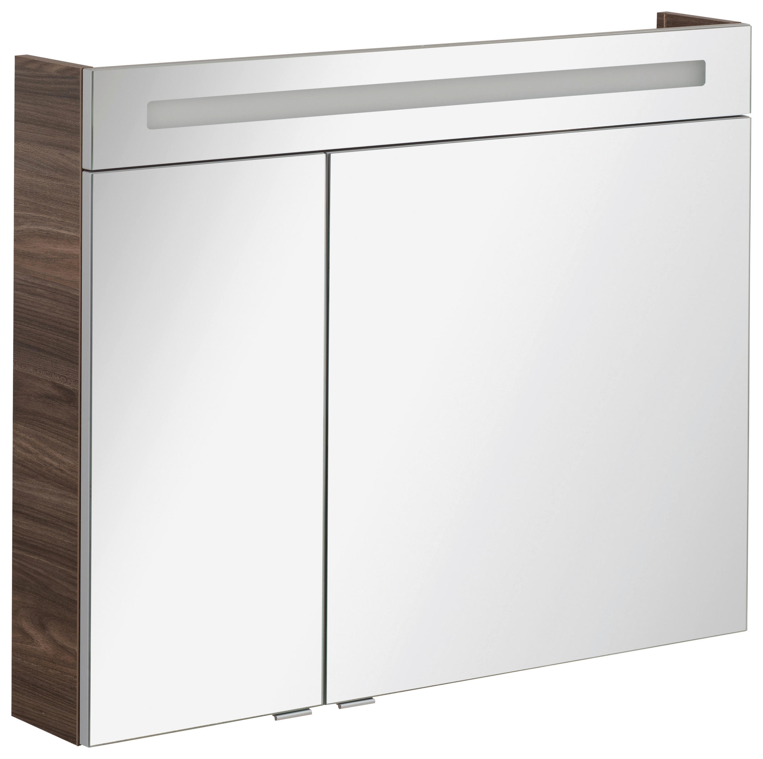 SPIEGELSCHRANK Ulmefarben - Ulmefarben/Alufarben, MODERN, Glas/Holzwerkstoff (90/71/16cm) - MID.YOU