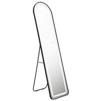 Golvspegel med belysning 40/50/160 cm   - vit/svart, Basics, metall/glas (40/50/160cm) - Best Price