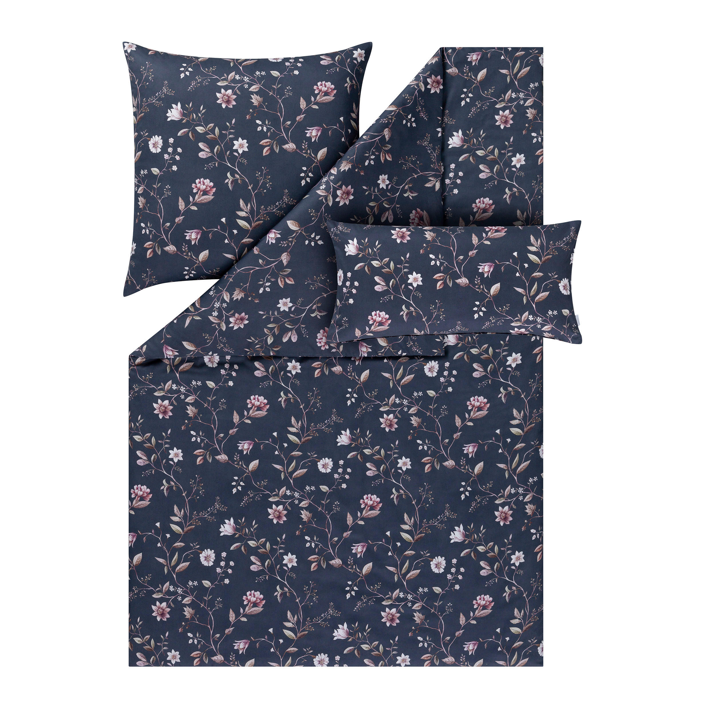 BETTWÄSCHE Atelier Makosatin 135/200 cm  - Dunkelblau, Design, Textil (135/200cm) - Estella