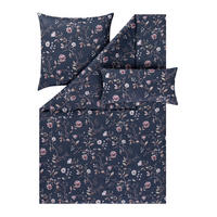 BETTWÄSCHE Atelier Makosatin 135/200 cm  - Dunkelblau, Design, Textil (135/200cm) - Estella