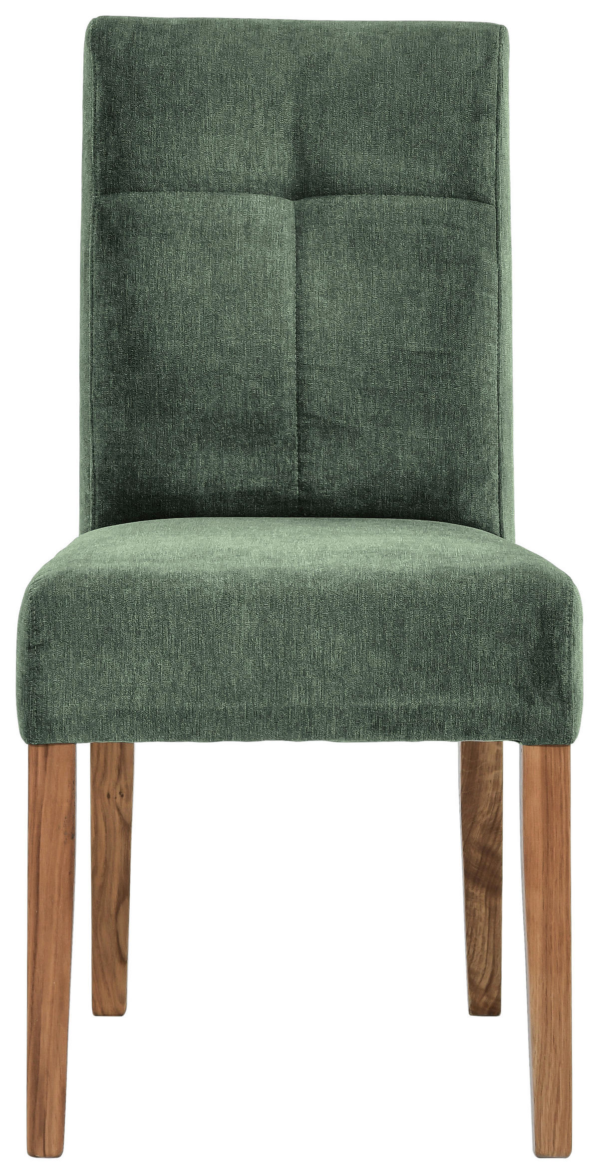 STUHL Webstoff Grün, Eichefarben Eiche massiv  - Eichefarben/Grün, KONVENTIONELL, Holz/Textil (47,5/91,5/63cm) - Cantus