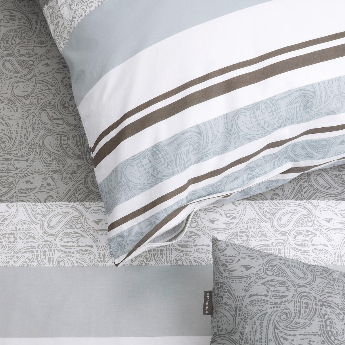 BETTWÄSCHE ADELE Renforcé 155/220 cm  - Grau, Basics, Textil (155/220cm)