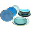 KOMBISERVICE Blau NATURE COLLECTION AQUA 12-teilig 4 Personen  - Blau, Basics, Keramik - Creatable