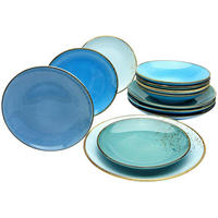 KOMBISERVICE Blau NATURE COLLECTION AQUA 12-teilig 4 Personen  - Blau, Basics, Keramik - Creatable