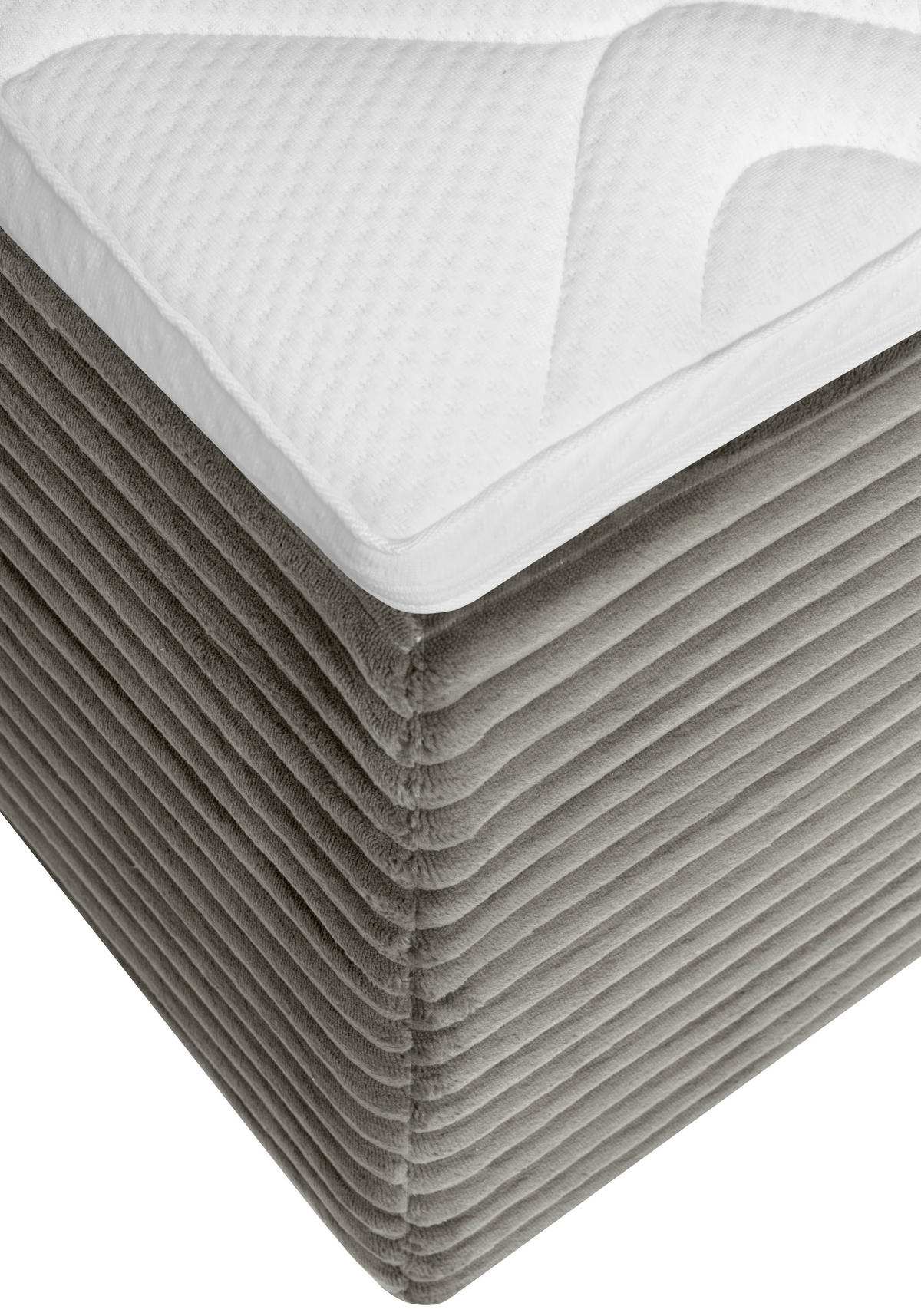 BOXBETT 140/200 cm  in Hellgrau  - Hellgrau/Schwarz, Trend, Kunststoff/Textil (140/200cm) - Boxxx