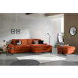 ECKSOFA Terracotta Cord  - Terracotta/Schwarz, MODERN, Kunststoff/Textil (300/180cm) - Carryhome