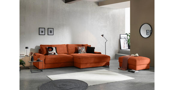 ECKSOFA Terracotta Cord  - Terracotta/Schwarz, MODERN, Kunststoff/Textil (300/180cm) - Carryhome