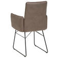 ARMLEHNSTUHL  in Stahl Mikrofaser  - Schwarz/Braun, Design, Textil/Metall (61/91/60cm) - Dieter Knoll