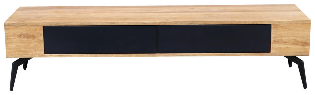LOWBOARD  in 160/38/40 cm  - Schwarz/Naturfarben, Design, Holz/Metall (160/38/40cm) - Livetastic
