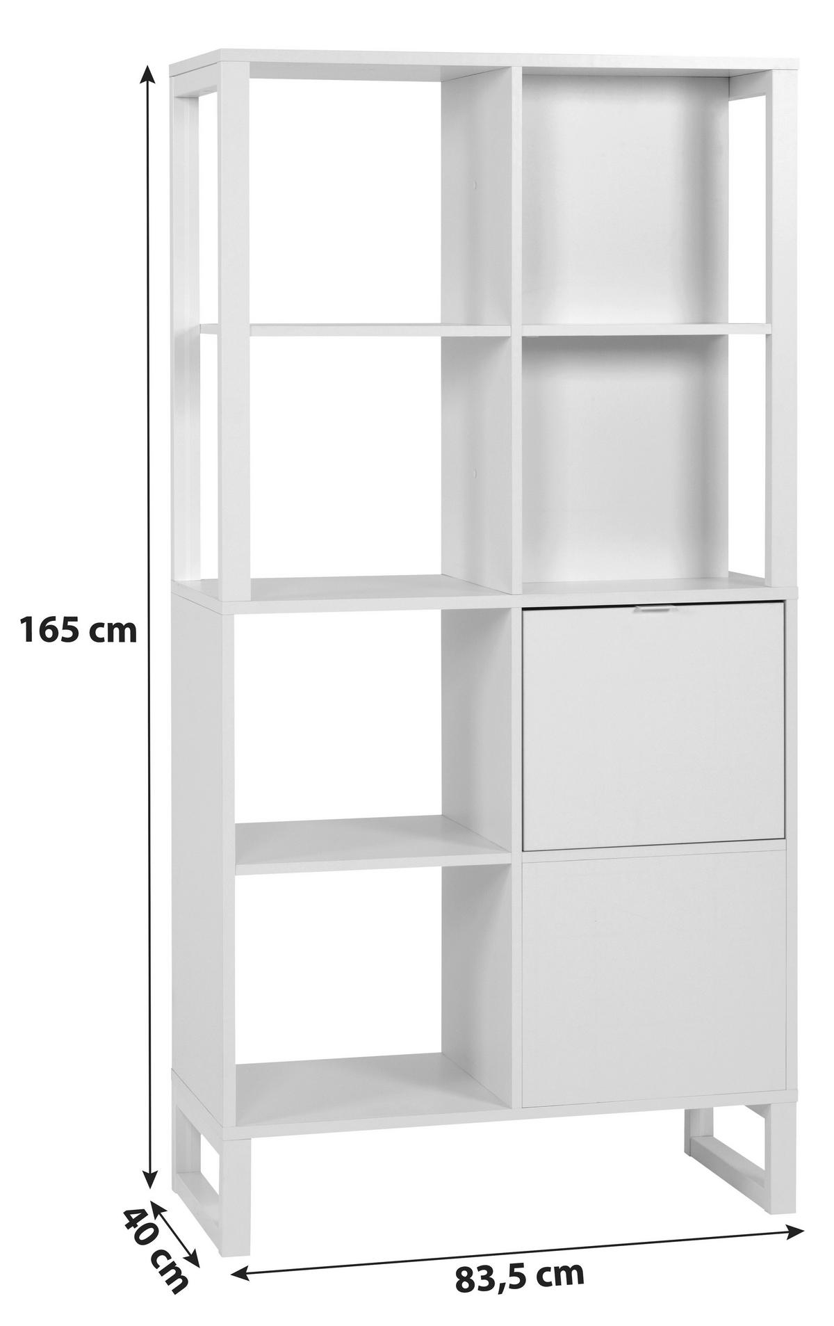 REGAL  83,5/165/40 cm Anthrazit  - Anthrazit, Basics, Holzwerkstoff/Kunststoff (83,5/165/40cm) - MID.YOU