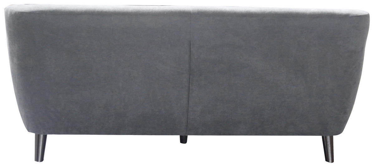 3-SITZER-SOFA in Mikrofaser Schwarz, Dunkelgrau  - Dunkelgrau/Schwarz, MODERN, Holz/Textil (181/82/85cm) - Luca Bessoni