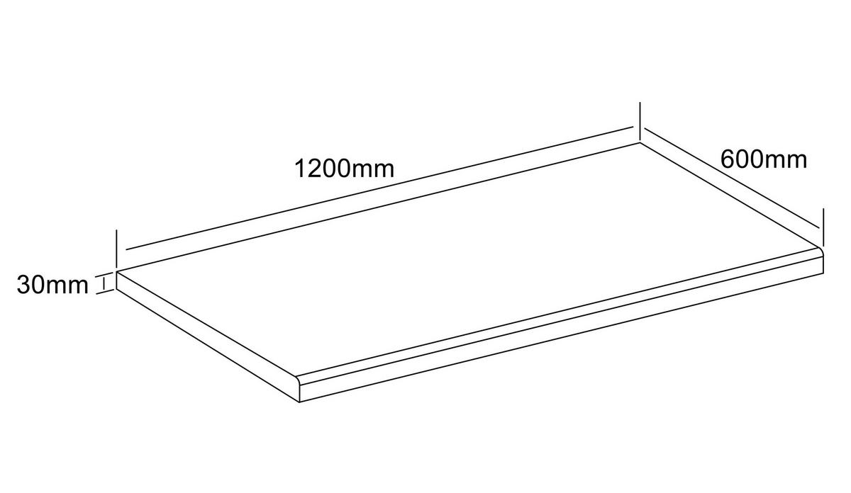 ARBEITSPLATTE 120/3/60 cm  - Honigeiche, Trend, Holzwerkstoff (120/3/60cm) - MID.YOU