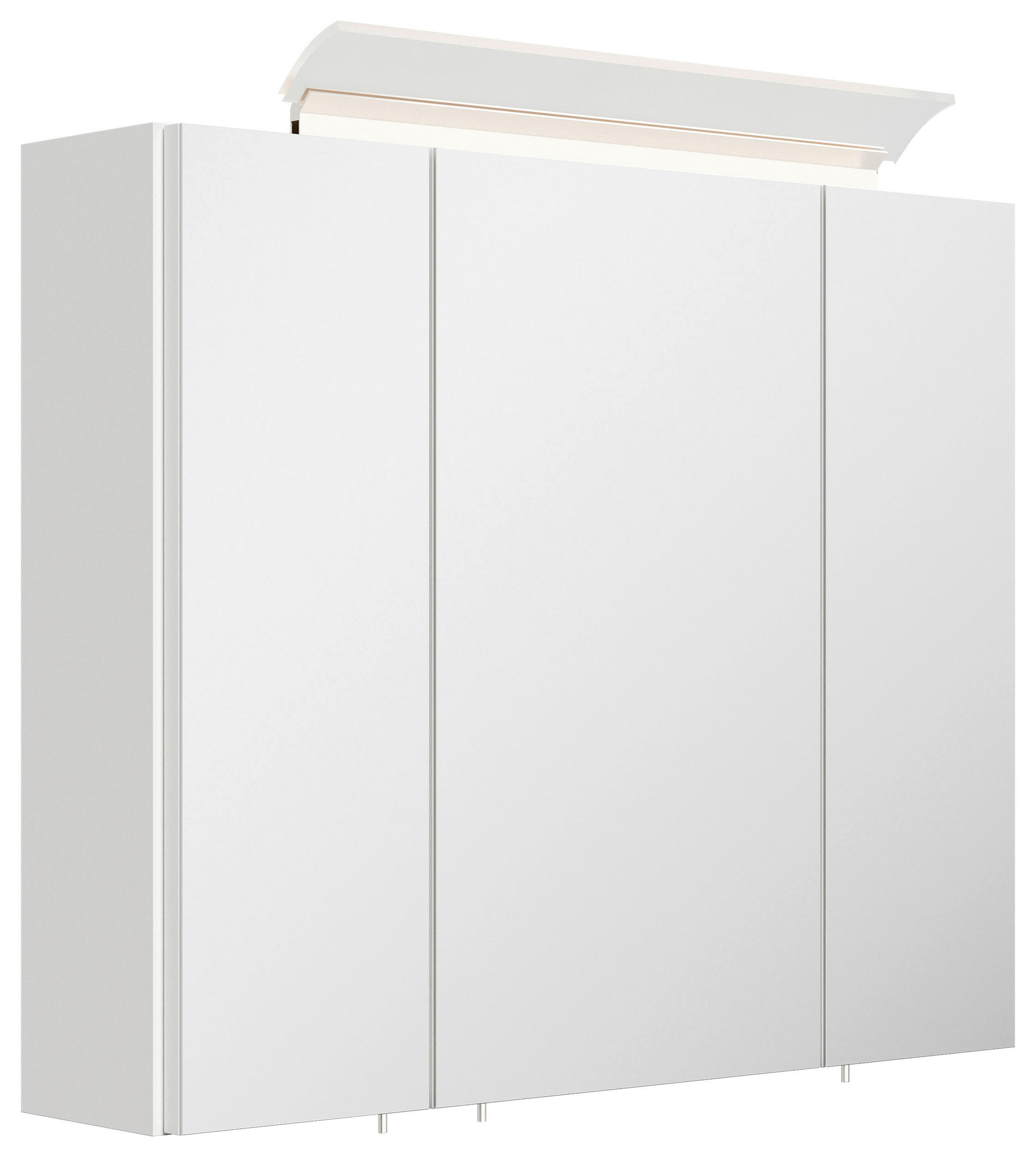 Spiegelschrank Weiß Hochglanz B: 75 cm