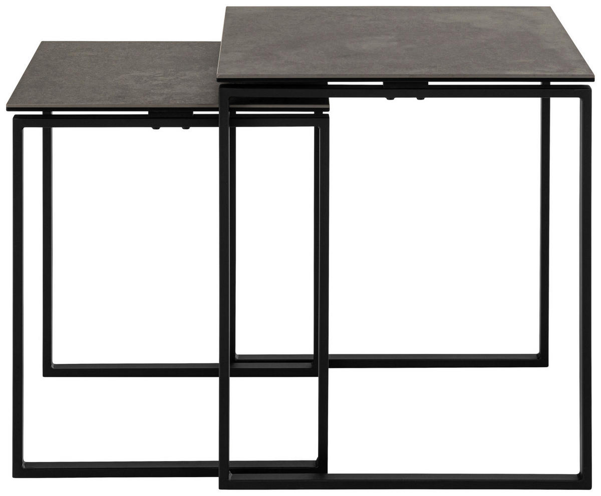 SET MIZIC, črna  - črna, Trend, kovina/steklo (43/50/43/50/50/55cm) - Livetastic
