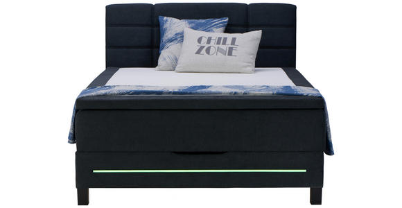 BOXSPRINGBETT 140/200 cm in Anthrazit - Anthrazit/Schwarz, KONVENTIONELL, Holzwerkstoff/Kunststoff (140/200cm) - Carryhome