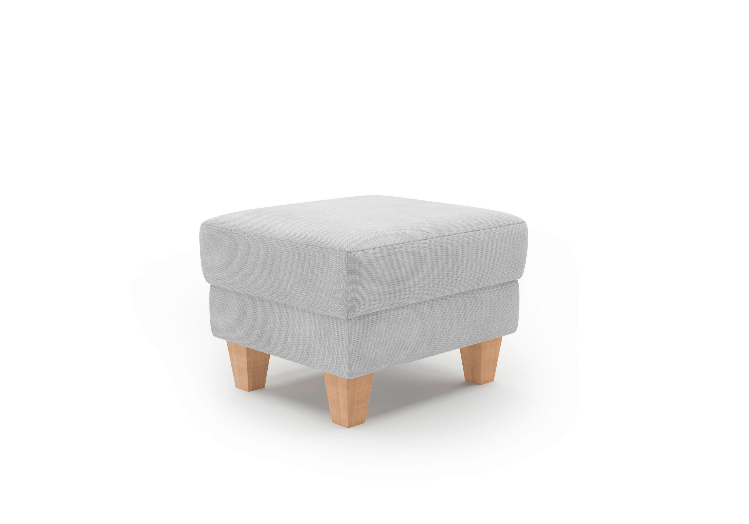 HOCKER in Textil Silberfarben  - Eichefarben/Silberfarben, KONVENTIONELL, Holz/Textil (58/48/58cm) - Sit & More