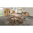 HIGHBOARD Wildeiche furniert geölt Eichefarben, Grau - Eichefarben/Grau, Natur, Glas/Holz (112/138/42cm) - Voglauer