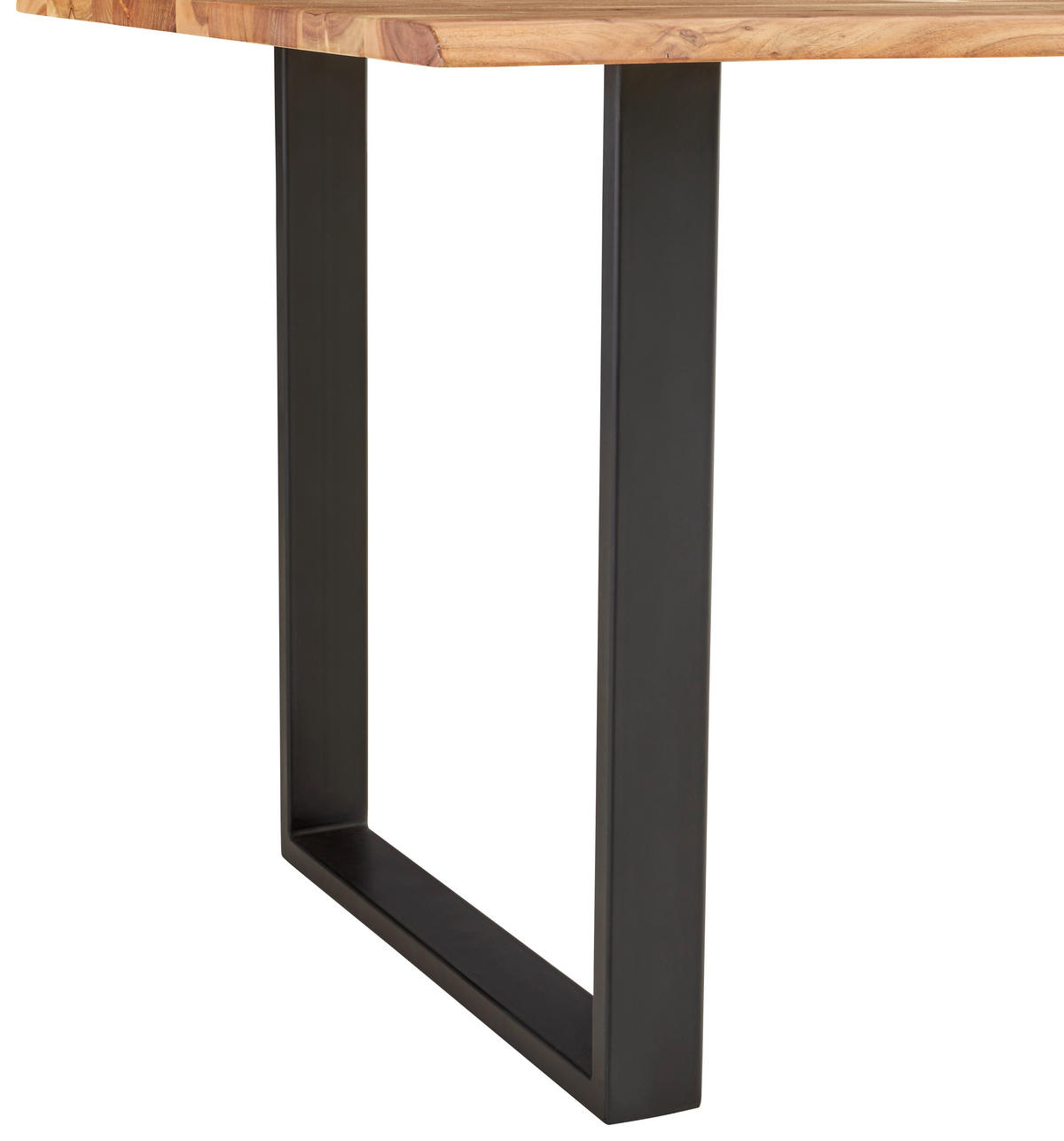 ESSTISCH in Holz, Metall 140/80/76 cm   - Schwarz/Akaziefarben, Basics, Holz/Metall (140/80/76cm) - MID.YOU