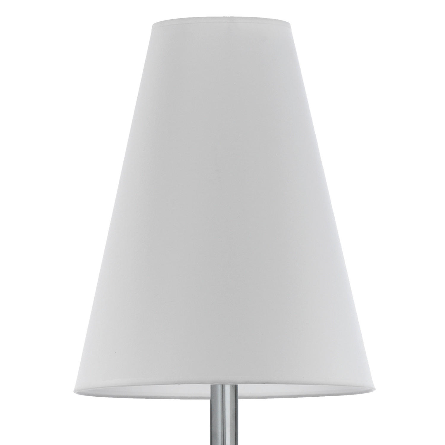 TISCHLEUCHTE 20/54 cm   - Chromfarben/Weiß, Design, Textil/Metall (20/54cm)