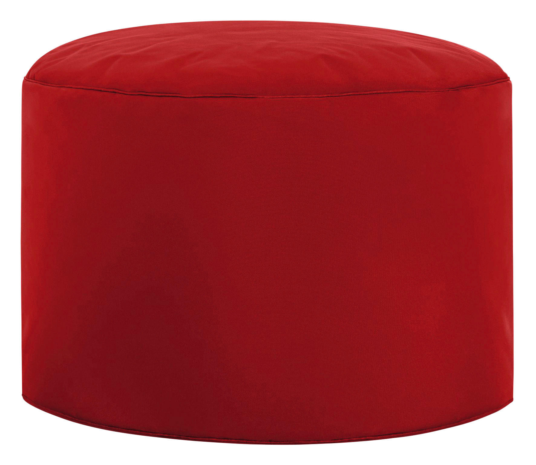 POUF in Textil Rot  - Rot, Design, Textil (50/30cm)