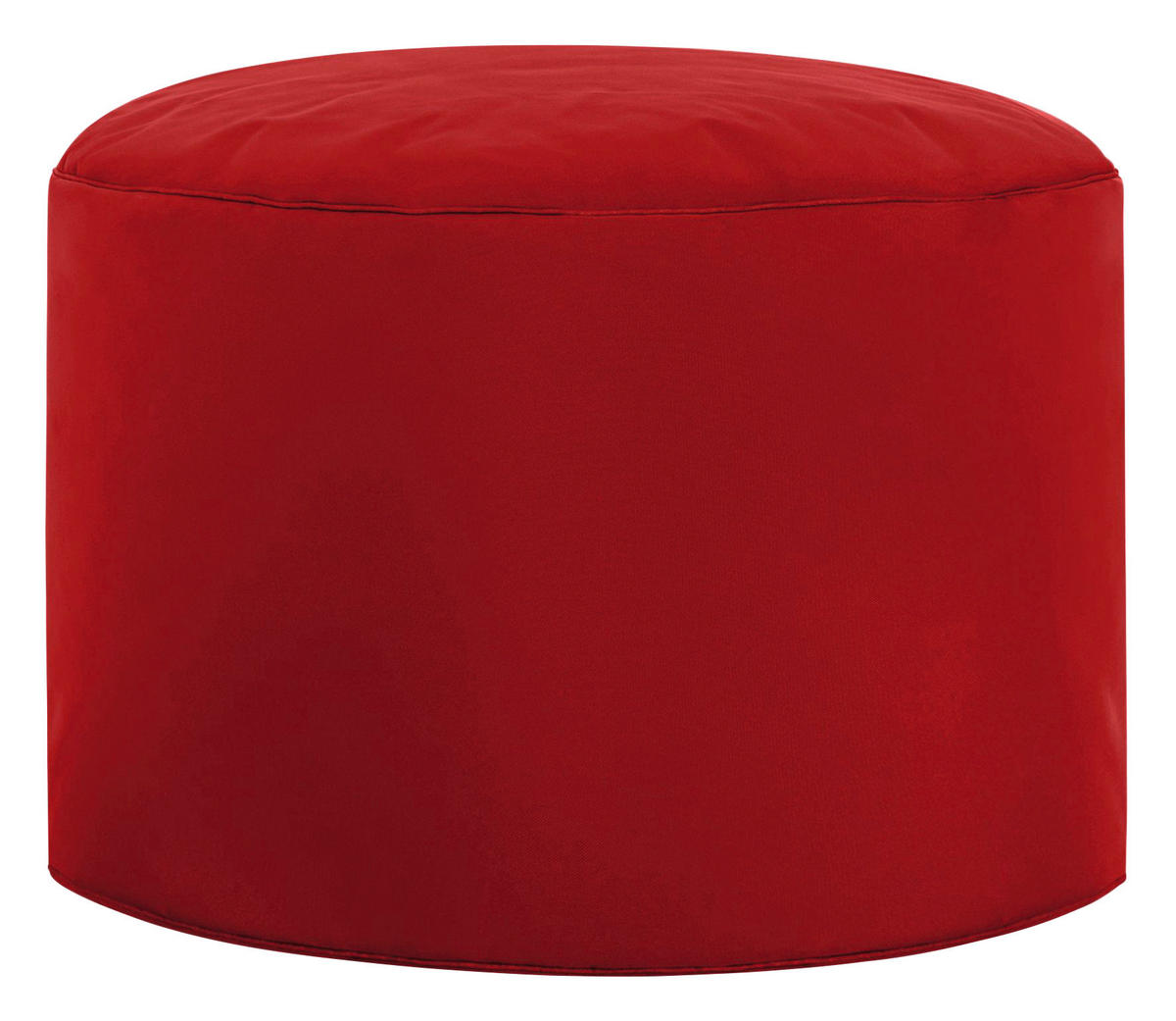 POUF in Textil Rot  - Rot, Design, Textil (50/30cm)