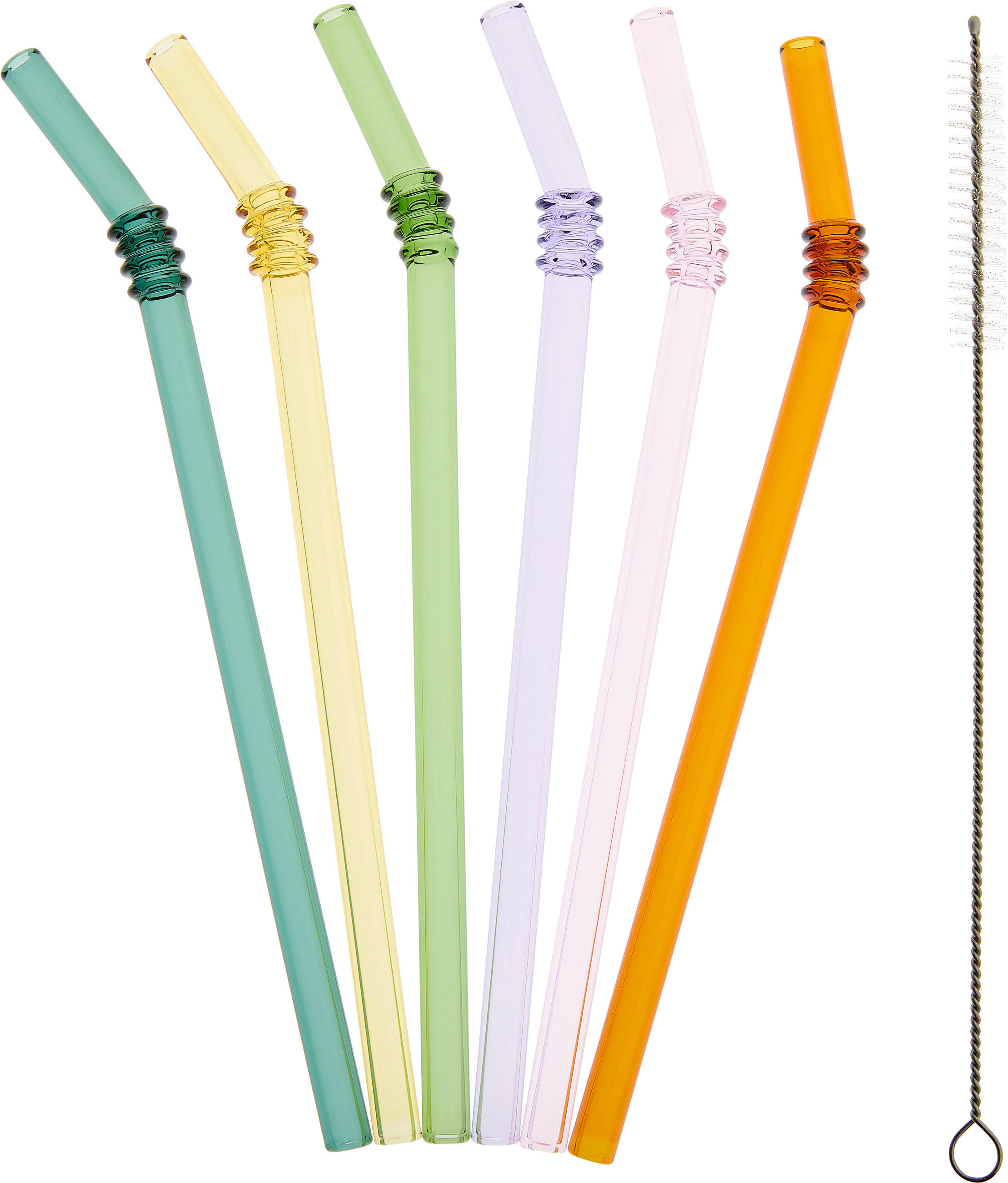 SUGRÖRSSET - lila/orange, Trend, metall/glas - Novel