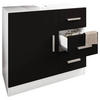 TVÄTTSTÄLLSUNDERSKÅP 63/55,8/30 cm  - vit/svart, Modern, trämaterial/plast (63/55,8/30cm) - MID.YOU
