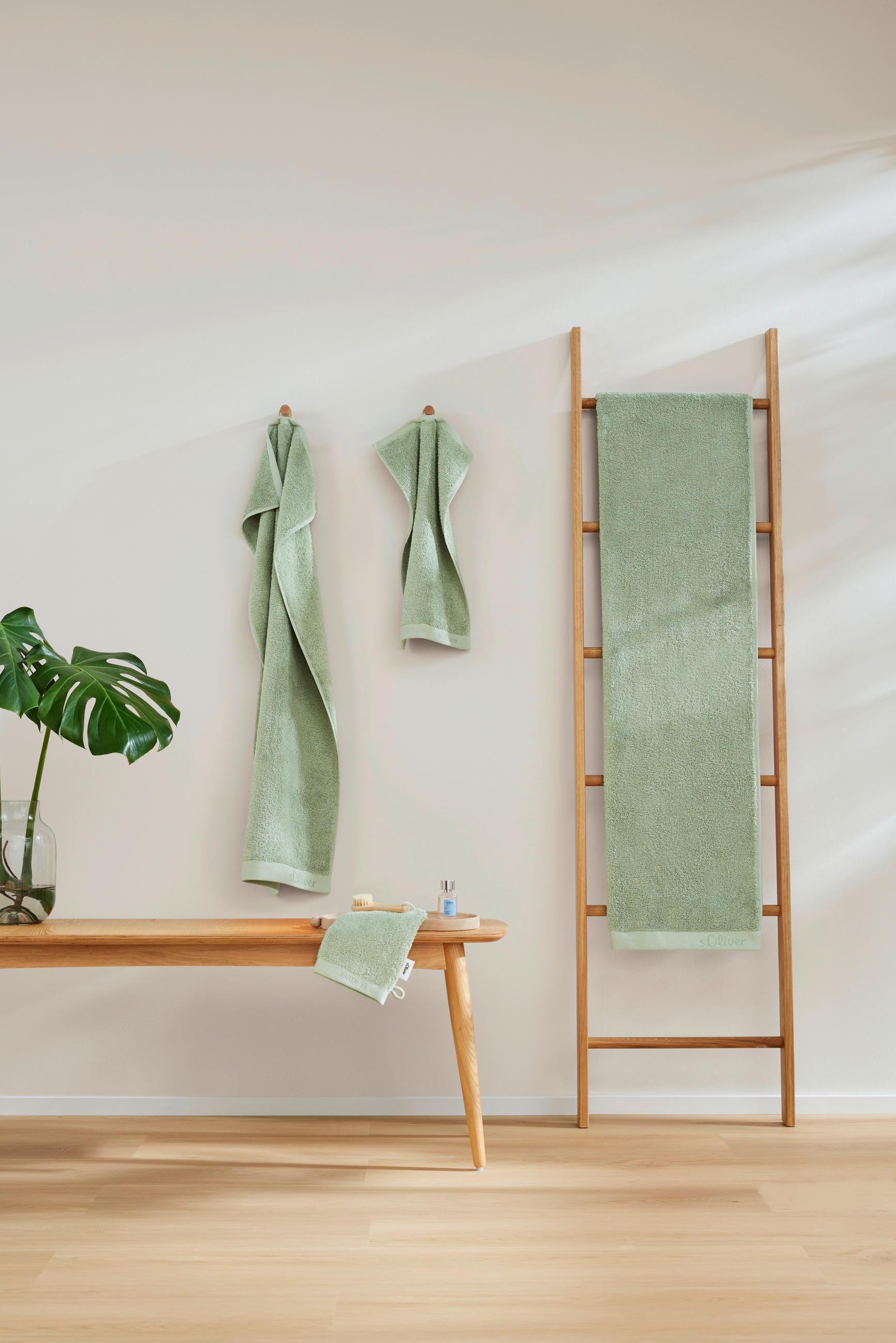 GÄSTETUCH 30/50 cm Hellgrün 2-teilig  - Hellgrün, Trend, Textil (30/50cm) - S. Oliver