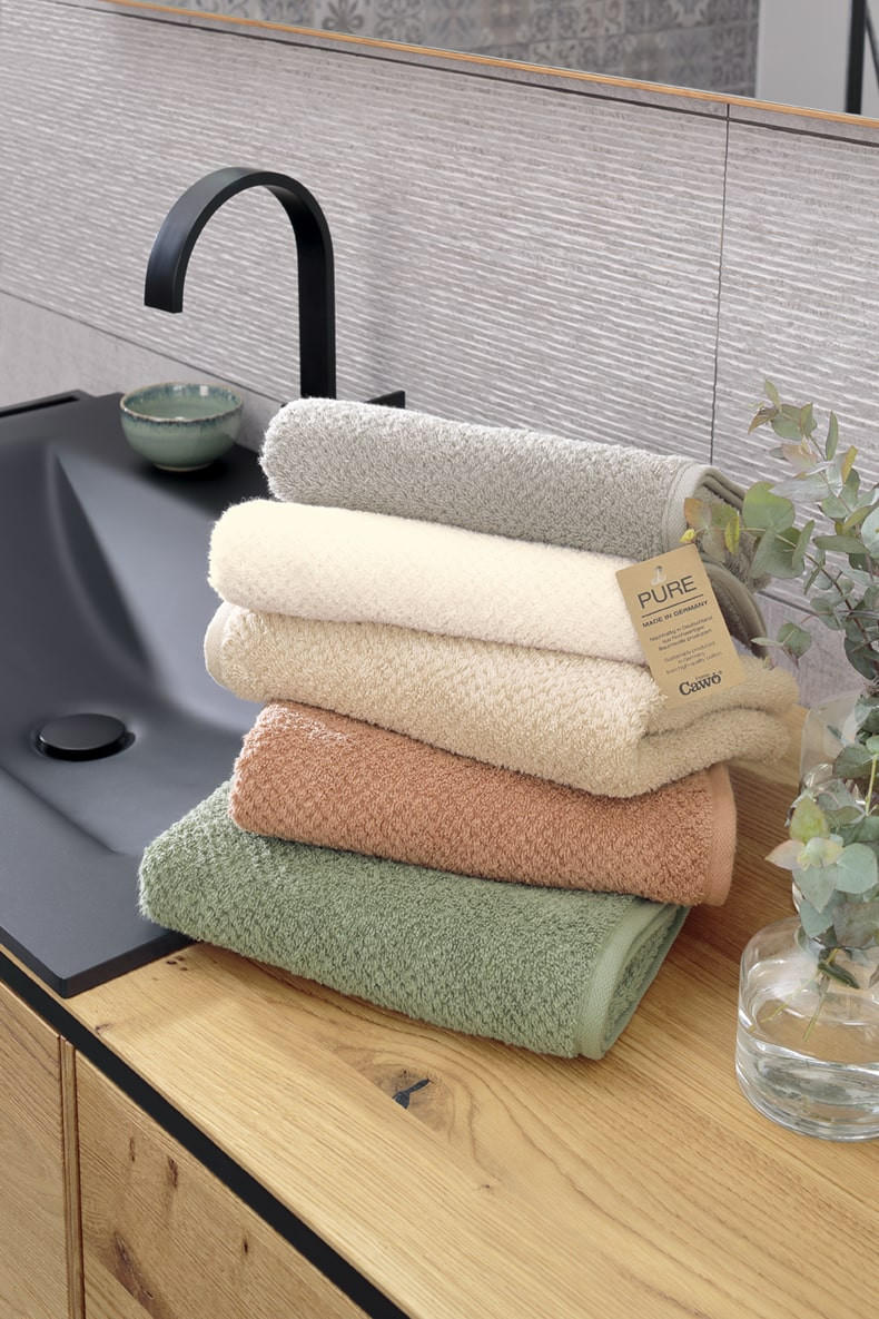 DUSCHTUCH Pure Uni 80/150 cm  - Grau, Basics, Textil (80/150cm) - Cawoe