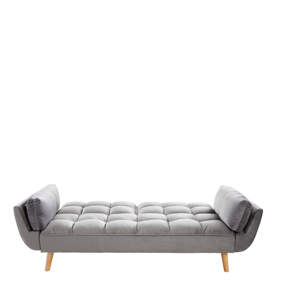 ZOFA S POSTELJNO FUNKCIJO,  siva tekstil  - siva/naravne barve, Moderno, tekstil/les (212/92/81cm) - MID.YOU